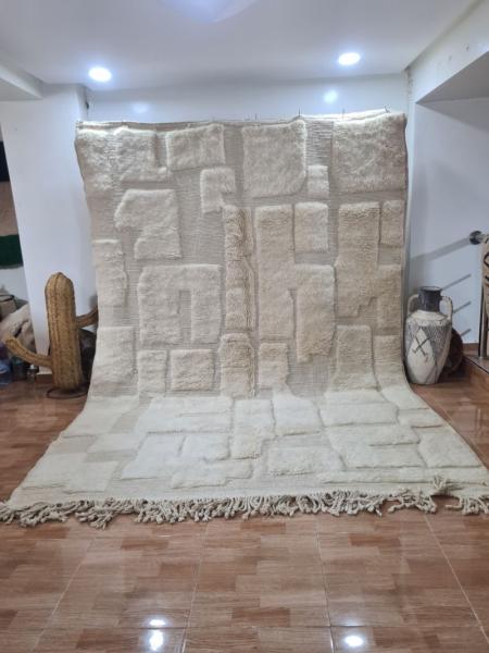 White Aniram Marokkaans handgemaakt tapijt